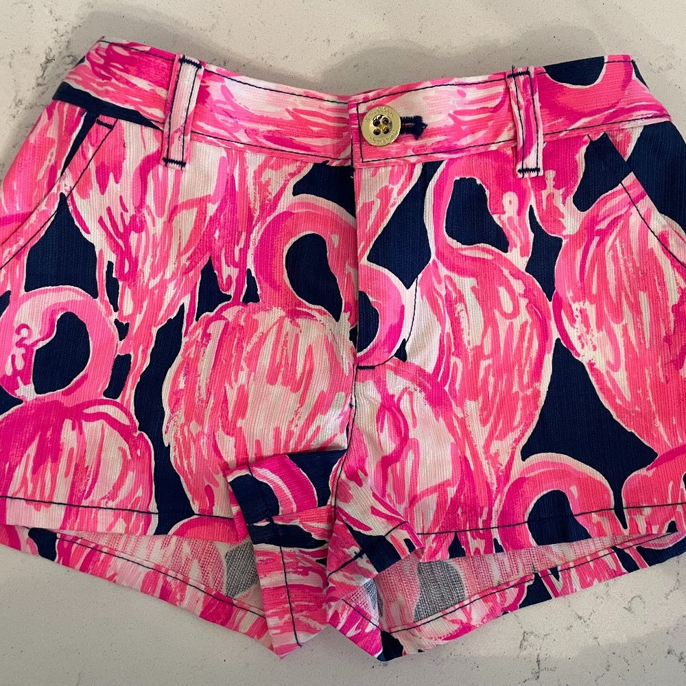 Lilly Pulitzer Girl's Mini Callahan Shorts in High Tide
